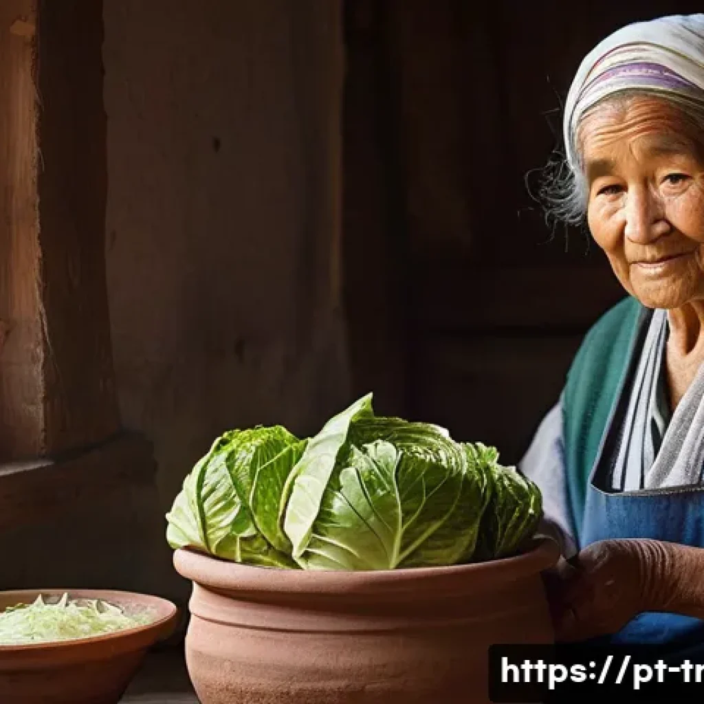전통 발효식품의 효능과 장점 - **Prompt 1: The Artisan of Ancestral Fermentation**
"A close-up, warm-toned portrait of an elder...
